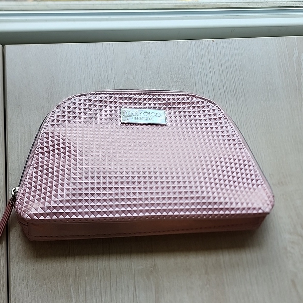 NWOT Jimmy Choo pink make-up bag